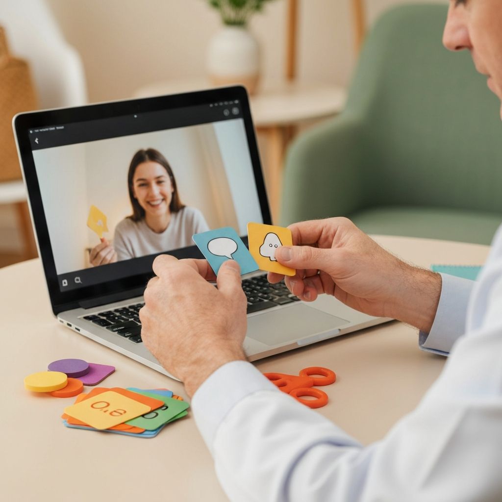 Speech therapy tools and visual aids